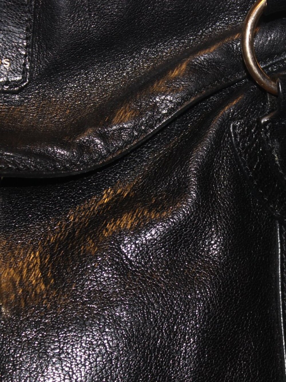 $1300 Marc Jacobs Black Leather Wellington Fulton Satchel Hobo Bag - Picture 7 of 15